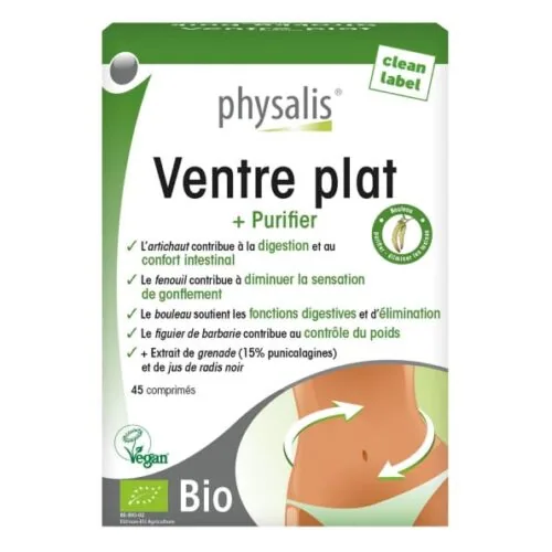 PHYSALIS Ventre Plat + Purifier 45 Comprimes
