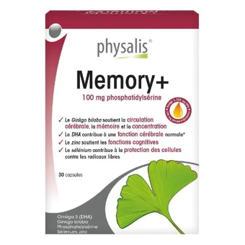 PHYSALIS Memory+ 100mg PHOSPHATIDYLSERINE 30 Capsules