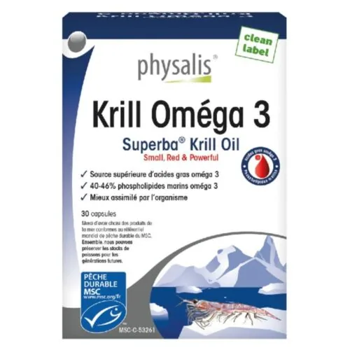 PHYSALIS Krill Omega 3 Superba Krill Oil 30 Capsules