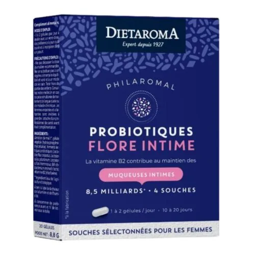 DIETAROMA PHILAROMAL Probiotiques Flore Intime Muqueuses Intimes 20 Gelules