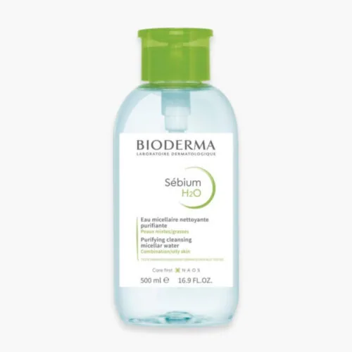 BIODERMA Sebium H2O Solution Micellaire Purifiante Pompe Inversee 500ml