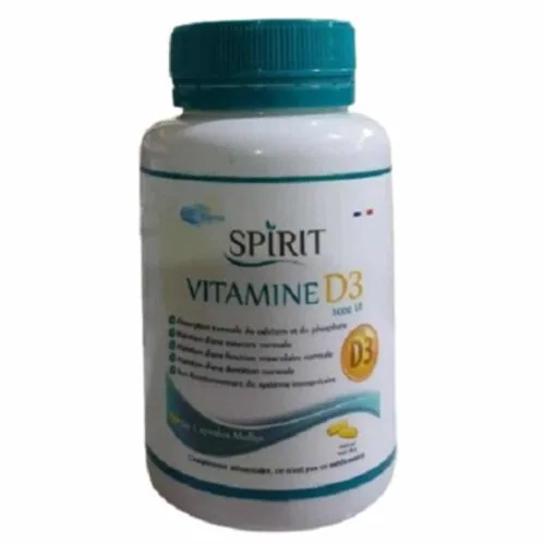 SPIRIT PHARMA Vitamine D3 5000 Ui 60 Capsules