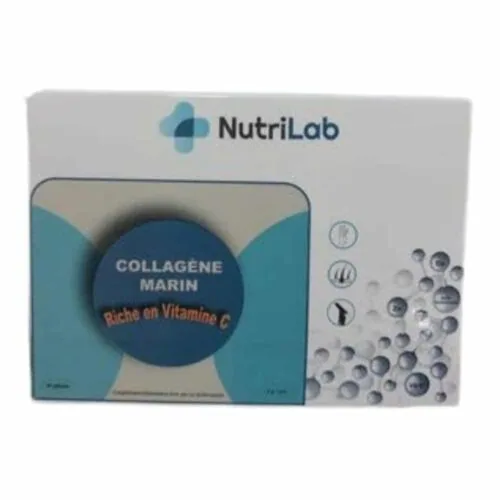 NUTRILAB Collagene Marin Riche en Vitamine C 90 Gelules