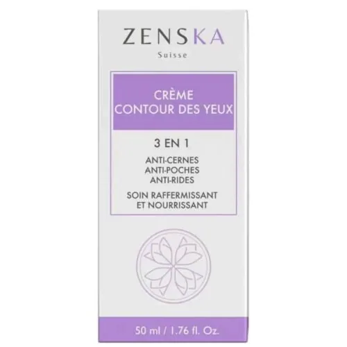 ZENSKA Creme Contour des Yeux 3en1 Soin Raffermissant et Nourrissant 50ml