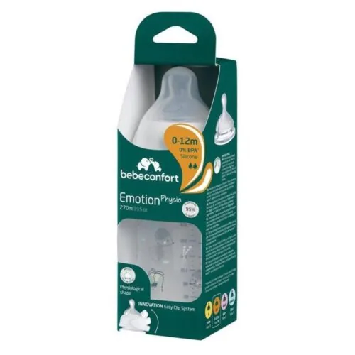 BEBE-CONFORT Biberon Emotion Physio PP 0-12m 270ml Blanc Urban Garden