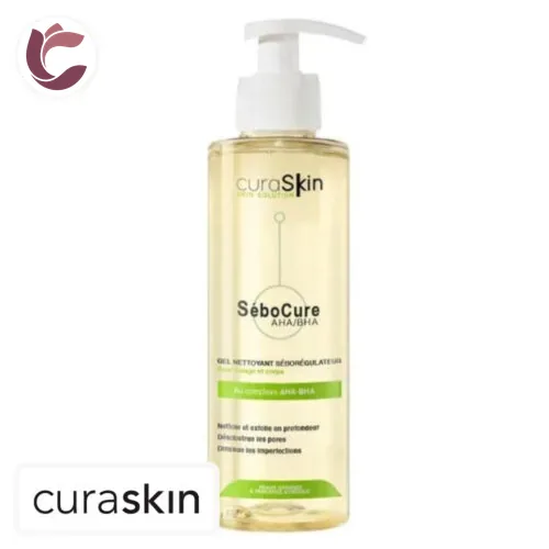CURASKIN Sebocure Aha Bha Gel Nettoyant Seboregulateur 200ml