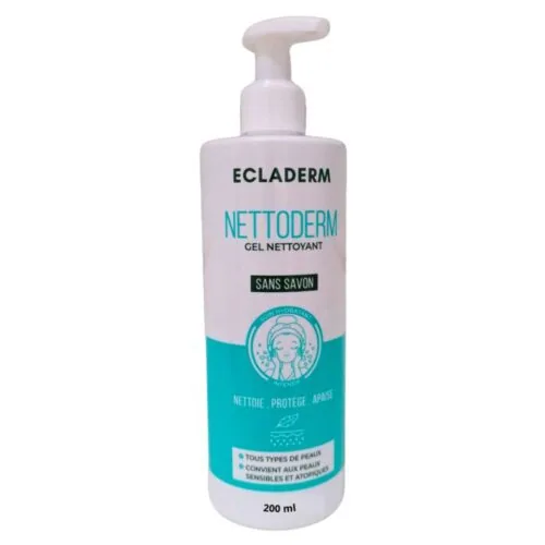 ECLADERM Nettoderm Gel Nettoyant sans Savon 200ml