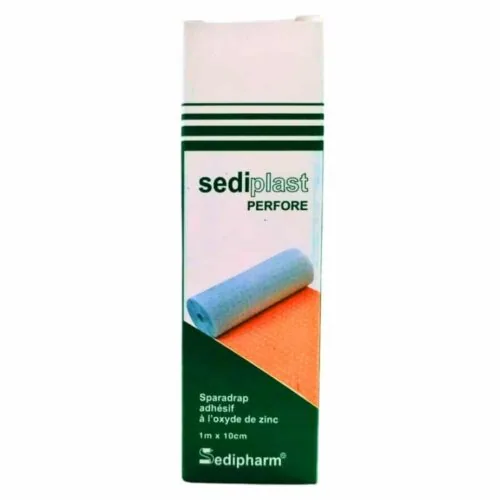 SEDIPLAST Sparadrap Adhesif Perfore a L’oxyde de Zinc 1mx10cm 1u