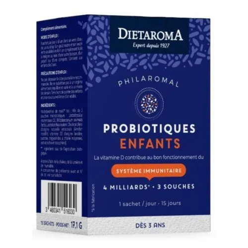 DIETAROMA PHILAROMAL Microbiotiques Enfants Systeme Immunitaire Sachets 15u
