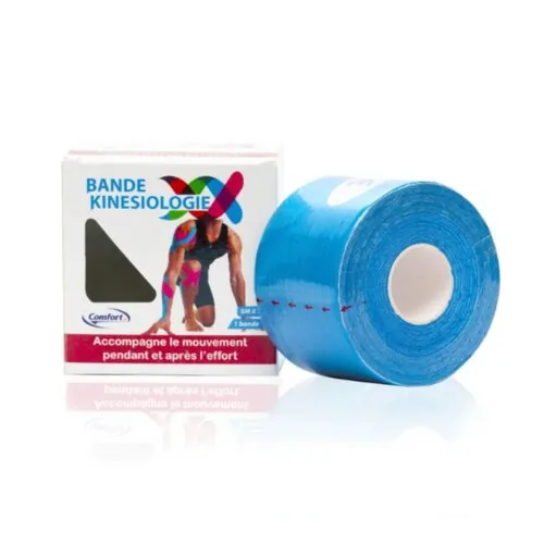 COMFORT Bande Kinesiologie 5mx5cm Bleu