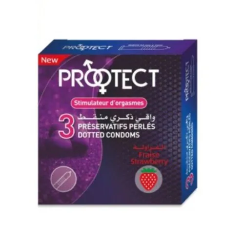 PROOTECT Preservatifs Fraise 3pcs