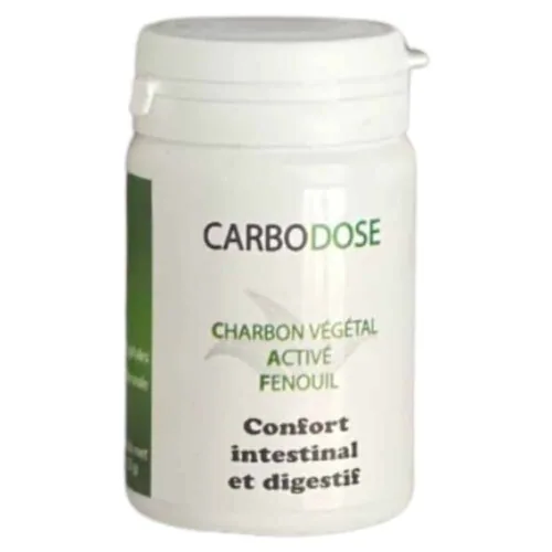 CARBODOSE Charbon Vegetal Active Fenouil Confort Intestinal et Digestif 30 Gelules