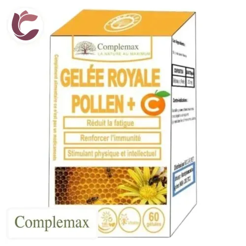COMPLEMAX Gelee Royale Pollen et Vitamine C 60 Gelules