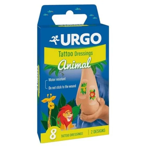 URGO Pansements a Motifs Animal 2 Motifs Resistant a L’eau 8u