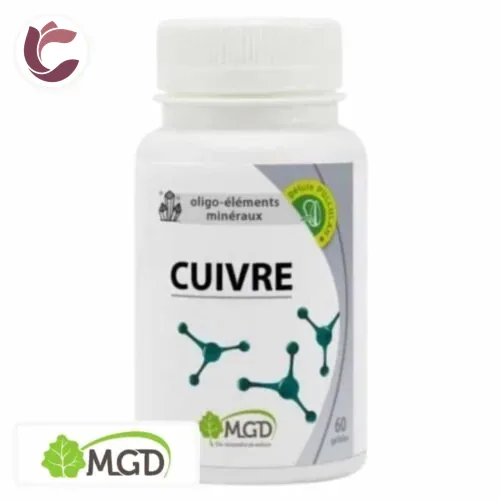 MGD NATURE Oligo-Elements Mineraux Cuivre 60 Gelules