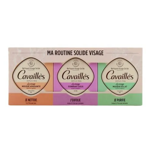 CAVAILLES Coffret Ma Routine Solide Visage 3*210gr