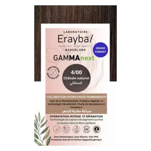 ERAYBA Gammanext Coloration Cheveux Hydrante Permanente 4.00 Chatain Naturel