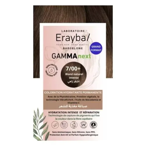ERAYBA Gammanext Coloration Cheveux Hydrante Permanente 7.00+ Blond Naturel Intense