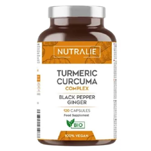 NUTRALIE Turmeric Curcuma Complexe Poivre Noir et Gingembre 120 Gelules