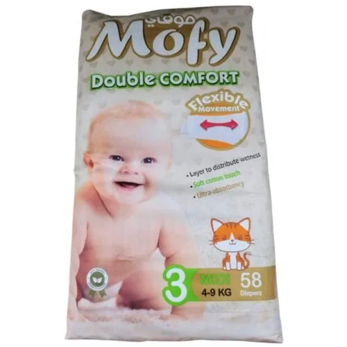 MOFY Double Comfort Couches Bebes N3 Midi 4-9kg 58u