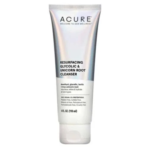 ACURE Resurfacing Glycoliq et Unicorn Root Cleanser (nettoyant Resurfacant) 118ml