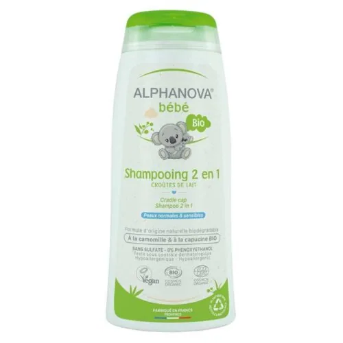 ALPHANOVA Bebe Shampoing Croutes de Lait 2en1 200ml