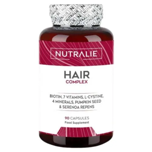 NUTRALIE Hair Complexe Biotine, 7 Vitamines et 4 Mineraux 90 Capsules