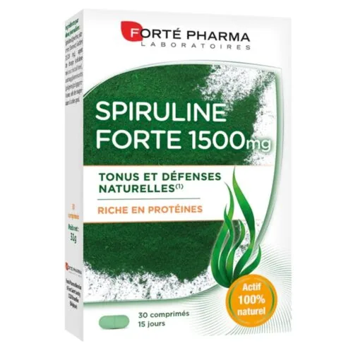 FORTE PHARMA Spiruline Forte 1500mg Tonus et Defenses Naturelles 30 Comprimes