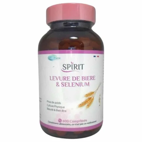 SPIRIT PHARMA Levure de Biere et Selenium Prise de Poids 400 Comprimes