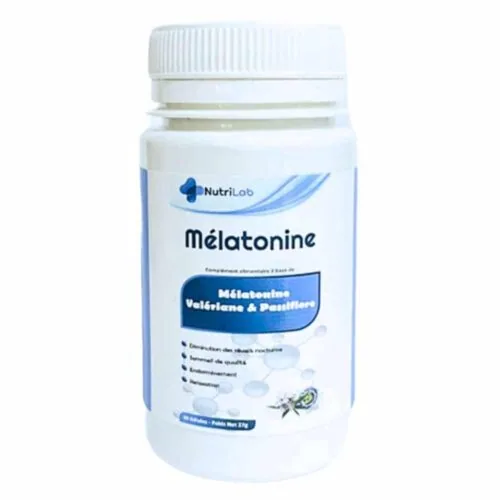NUTRILAB Melatonine, Valeriane et Passiflore 60 Gelules