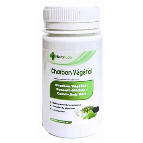 NUTRILAB Charbon Vegetal, Fenouil, Melisse, Carvi et Anis Vert 30 Gelules