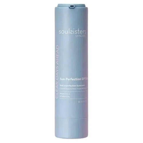SOULSISTERS Clear Days Ahead Sun-Perfection Ecran Solaire Anti-Imperfections SPF50+ 50ml