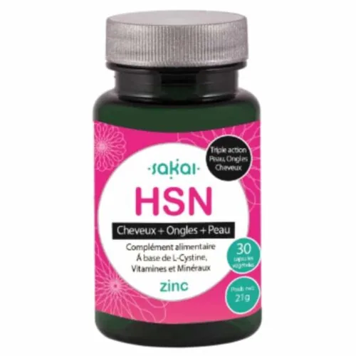 SAKAL Hsn Zinc Cheveux, Ongles et Peau 30 Gelules