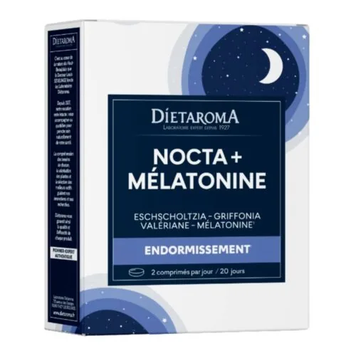DIETAROMA Nocta+ Melatonine Endormissement 40 Comprimes