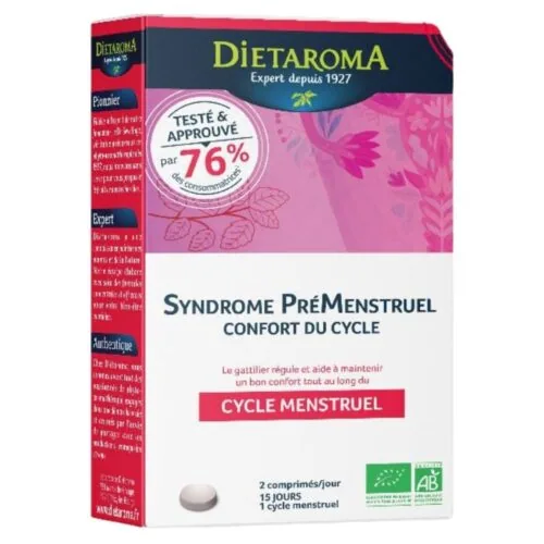 DIETAROMA Syndrome Premensutruel Confort du Cycle Menstruel Bio 30 Comprimes