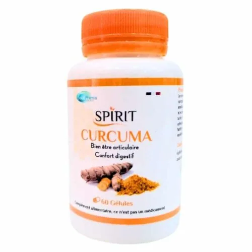 SPIRIT PHARMA Curcuma Bien-Etre Articulaire et Confort Digestif 60 Gelules