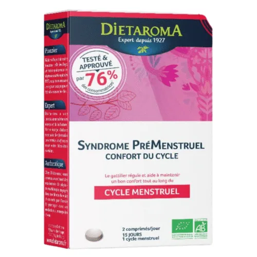 DIETAROMA Syndrome Premensutruel Confort du Cycle Menstruel Bio 15 Comprimes