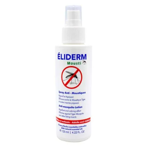 ELIDERM Mousti Spray Anti-Moustiques Repulsif et Apaisant 125ml