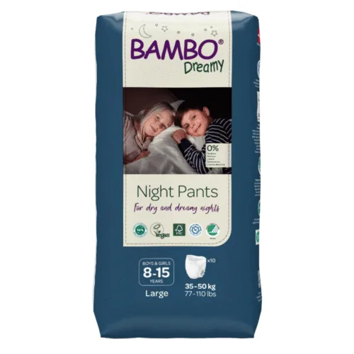 BAMBO Dreamy Night Pants Garcons et Filles 8-15ans L 35-50kg 10u