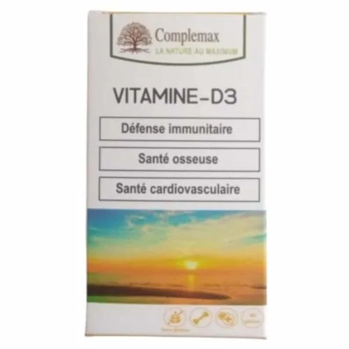 COMPLEMAX Vitamine D3 (defense Immunitaire, Sante Osseuse et Cardiovasculaire) 60 Gelules