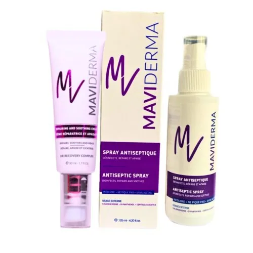 MAVIDERMA Creme Reparatrice 50ml + Spray Antiseptique 125ml Pack