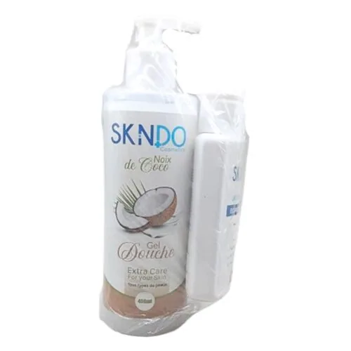 SKINDO Duo Pack Gel Douche de Coco 400ml+Lait Corporel 125ml