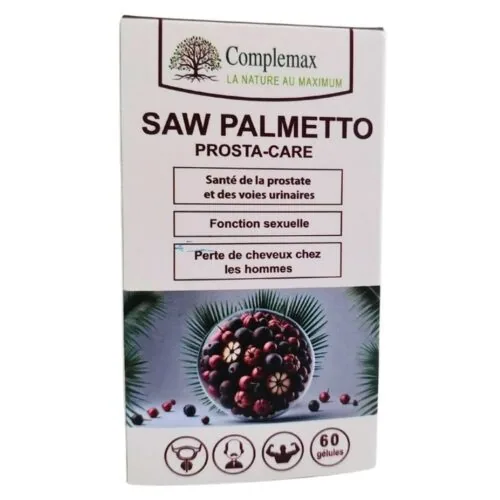 COMPLEMAX Saw Palmetto Prosta-Care (prostate, Fonction Sexuelle et Perte de Cheveux Hommes) 60 Gelules