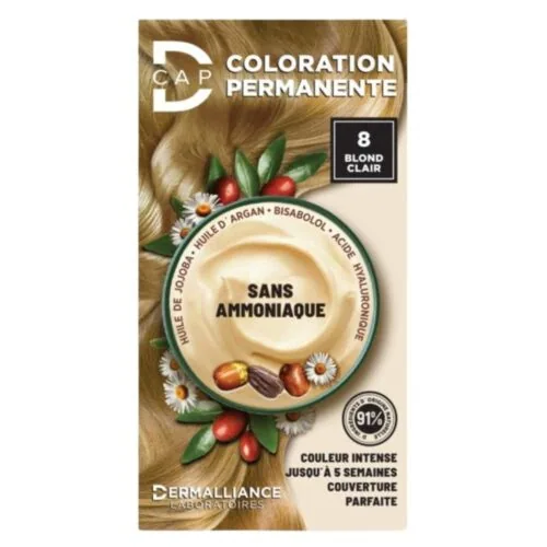 DERMALLIANCE D-Cap Coloration Cheveux Permanente N°8 Blond Clair