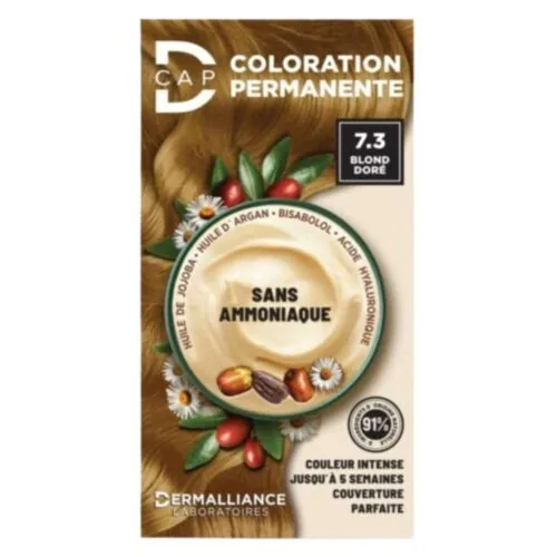 DERMALLIANCE D-Cap Coloration Cheveux Permanente N°7.3 Blond Dore
