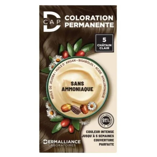 DERMALLIANCE D-Cap Coloration Cheveux Permanente N°5 Chatain Clair