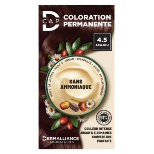 DERMALLIANCE D-Cap Coloration Cheveux Permanente 4.5 Acajou