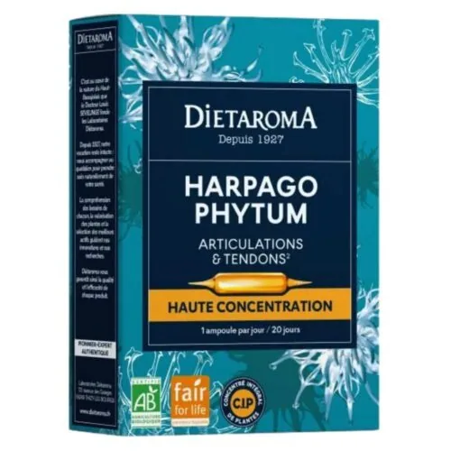 DIETAROMA Harpagophytum et Equilibre Articulation et Tendons Ampoules Bio 20x 10ml