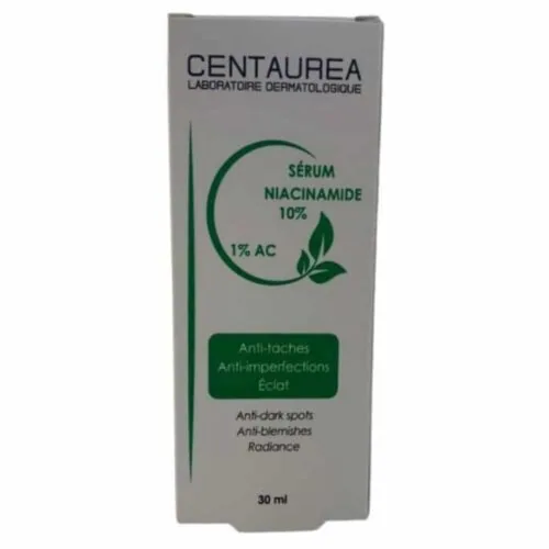CENTAUREA Serum Niacinamide 10% 1% Ac Anti-Taches, Anti-Imperfections et Eclat 30ml