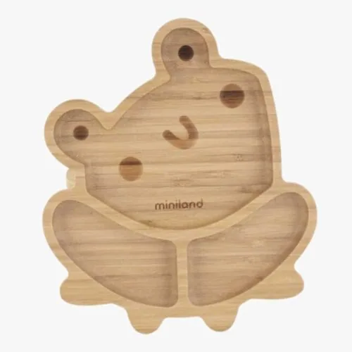 MINILAND Assiette en Bois Grenouille 1u